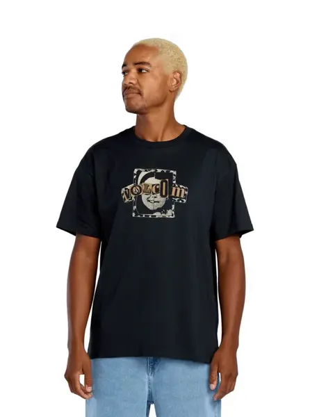 Volcom pánské tričko Sneer Sst Antique Black | Černá | Velikost M | 100% bavlna