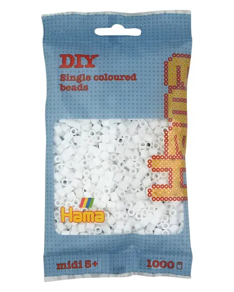 Hama Midi - koráliky biele 1000 ks