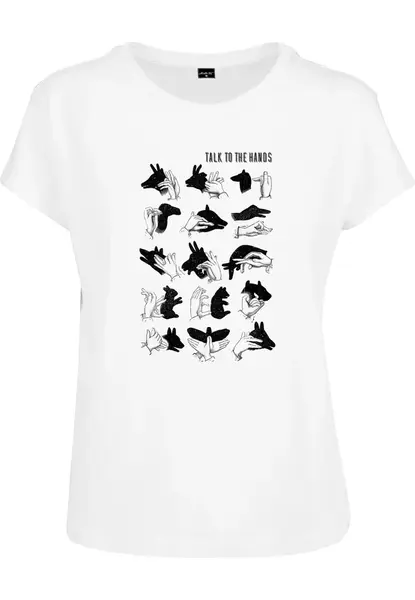 Women's T-shirt Talk To The Hand Box white