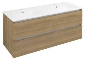 Sapho Ezara - Umývadlová skrinka, 120x46x55 cm, 2 zásuvky, dub Cuneo EZ121-2525