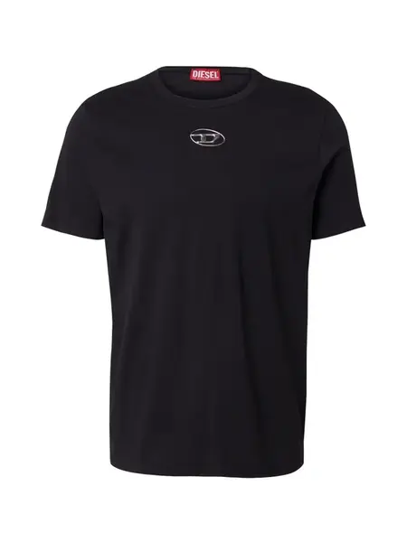 DIESEL Tričko 'T-ADJUST-OD'  čierna / strieborná