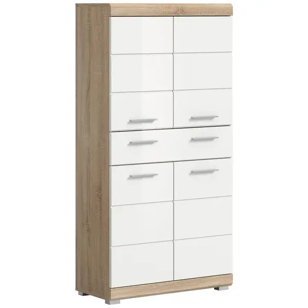 MID.YOU MIDI SKŘÍŇKA, Sonoma dub, vysoce lesklá bílá, 74/141/31 cm