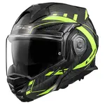 Překlopná moto přilba LS2 FF901 Advant X Carbon Future H-V Yellow P/J 3XL (65-66)