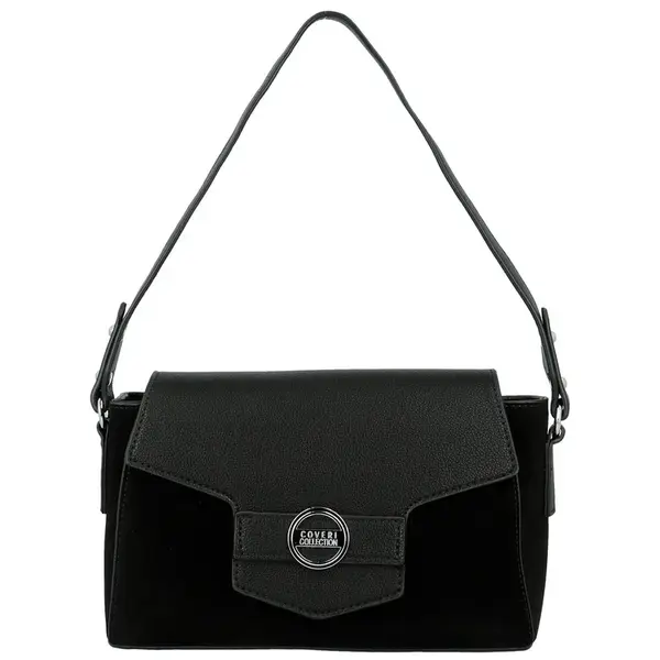 Módní dámská koženková kabelka na rameno Harper, černá