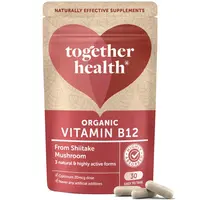 Together Health Organický vitamín B12 z huby Shiitake - komplex troch bioaktívnych foriem, 30 kapsúl