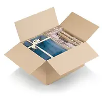 20 x Kartonová krabice 590x390x180mm, automatické dno, hnědá, klopová, třívrstvá vlnitá lepenka (3VVL) | RAJA