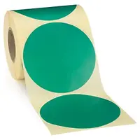 Samolepicí, značkovací kolečka Ø 90mm, zelená, 500ks na roli