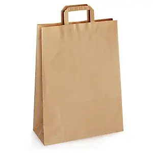 250 x Hnědé papírové tašky 220x280x100 mm | RAJA