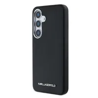 Zadní kryt Karl Lagerfeld PU Saffiano Metal Logo and Frame pro Samsung Galaxy S25, černá