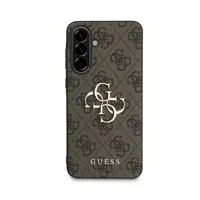 Zadní kryt Guess PU 4G Metal Logo pro Samsung Galaxy A36, hnědá