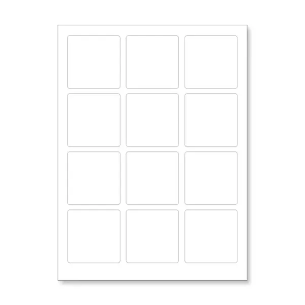 Samolepicí etikety 60 x 60 mm, 12 etiket, A4, 100 listů