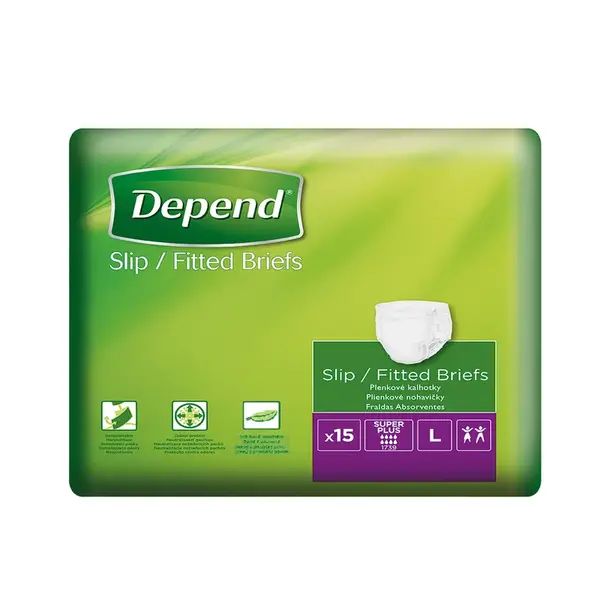Depend Slip Super Plus L inkontinenční plenkové kalhotky 15 ks