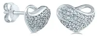 Silvego Stříbrné náušnice srdíčka JJJFNJE0039