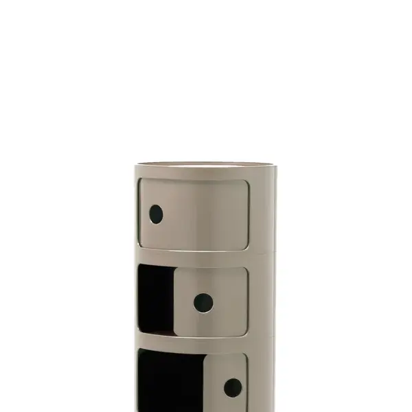 Stolek s úložným prostorem Componibili 4967, 3 úložné díly, více barev - Kartell Barva: šedá