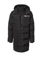 KARL LAGERFELD JEANS Zimná parka  čierna / biela