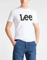 Pánské triko LEE L65QAI12 WOBBLY LOGO TEE WHITE Velikost: XL