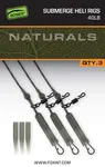 Fox montáž Naturals Submerge Heli Rigs Leaders 75cm 3ks 40lb