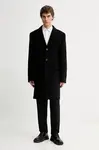 Kabát s příměsí vlny Filippa K černá barva, 31659