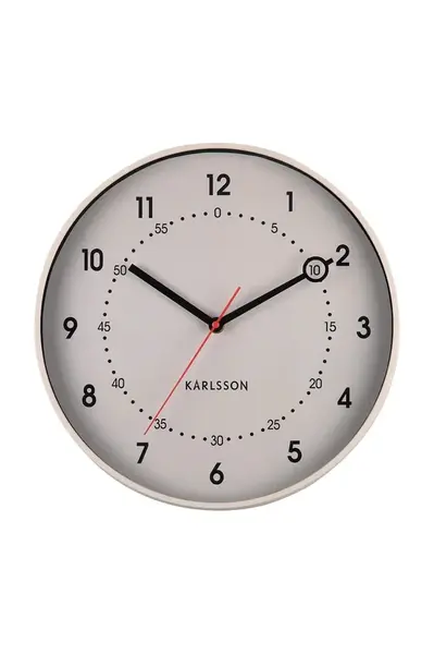 Nástěnné hodiny Karlsson Fresco 31,5 cm béžová barva