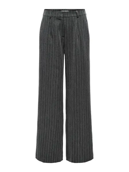 ONLY Nohavice 'ONLSIGA'  tmavosivá / biela