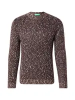 UNITED COLORS OF BENETTON Sveter  námornícka modrá / čokoládová / biela