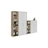 MID.YOU SKŘÍŇ NA ŠANONY, bílá, barvy dubu, 257/185,6/33 cm