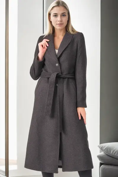 Z9681 DEWBERRY WOMEN'S COAT-ANTHRACITE