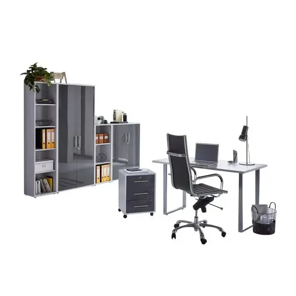 MID.YOU KANCELÁŘ, šedá, vysoce lesklá antracitová