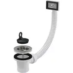 Alca Výpusť drezová A331, nerez mriežka pr. 70mm, flexi prepad, gum. zátka, 6/4"