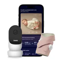 OWLET Dream Sock&Cam 2 monitor dechu s kamerou Dusty Rose