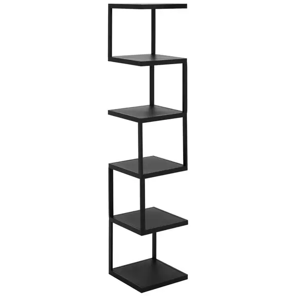 Carryhome REGÁL, černá, železo, 25/119/25 cm