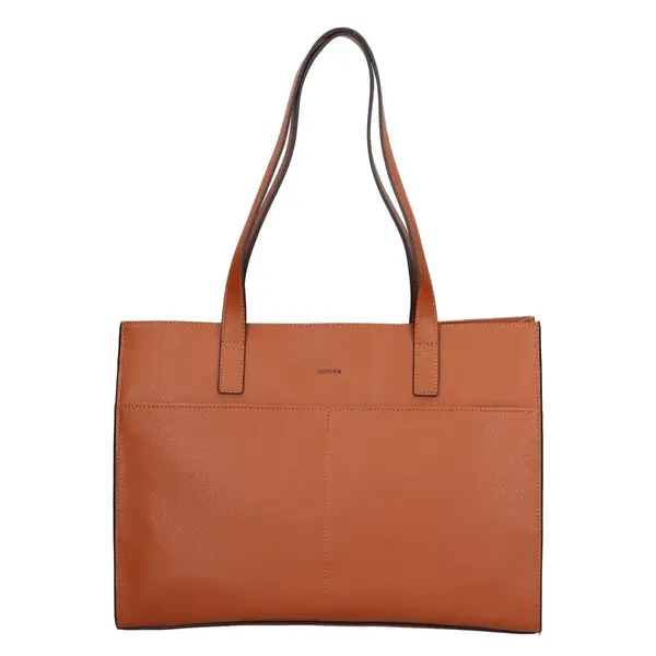 Elegantní dámská kožená kabelka Katana Mauric - koňak