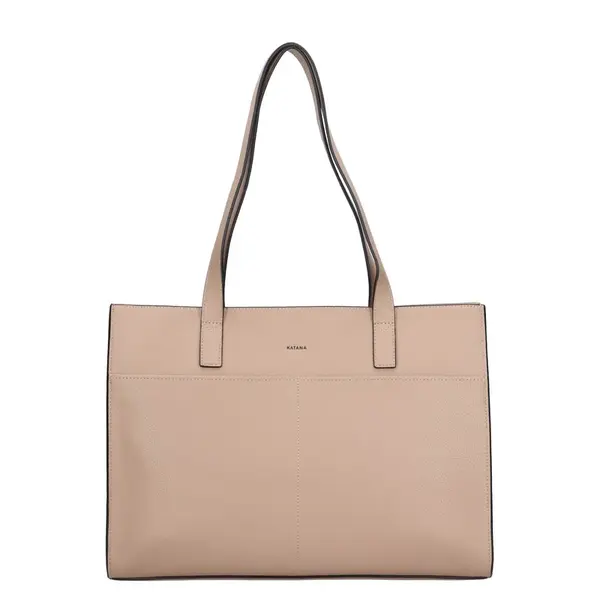 Elegantná dámska kožená kabelka Katana Mauric - béžová