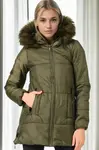 Z9668 DEWBERRY WOMEN'S COAT-KHAKI