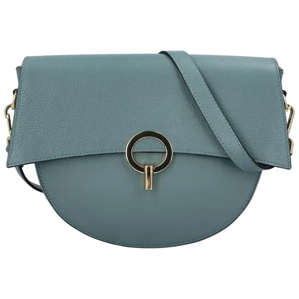 Dámska kožená crossbody bledě modrá - Delami Nora