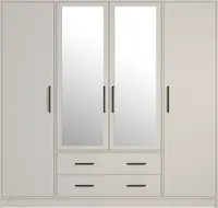 Šatní skříň Smart SR1 Varianta: Se zrcadlem, Barva korpusu + barva dveří: Kašmír