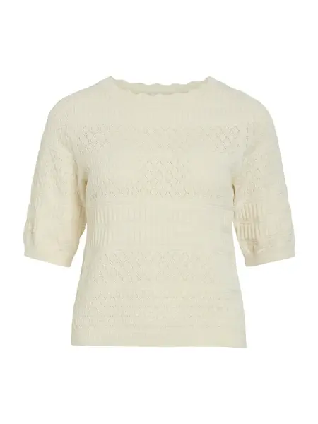 VILA Sveter 'VIMilos'  biela ako vlna