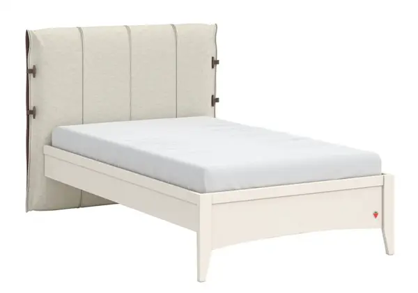 Študentská posteľ 120x200cm s čalúneným čelom meryn - béžová