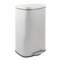 Spirella Spirella pedálový odpadkový kôš akira matná biela oceľ soft-close 50 l 10.21572