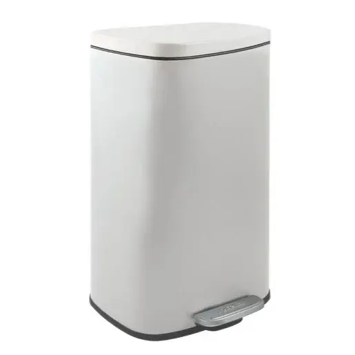 Spirella Spirella pedálový odpadkový kôš akira matná biela oceľ soft-close 50 l 10.21572