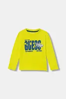 Dětské bavlněné tričko s dlouhým rukávem Guess