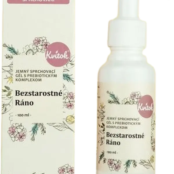 KVITOK Jemný sprchový gel s prebiotickým komplexem Bezstarostné ráno 100 ml