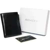Pánská kožená peněženka černá - Rovicky Carlos