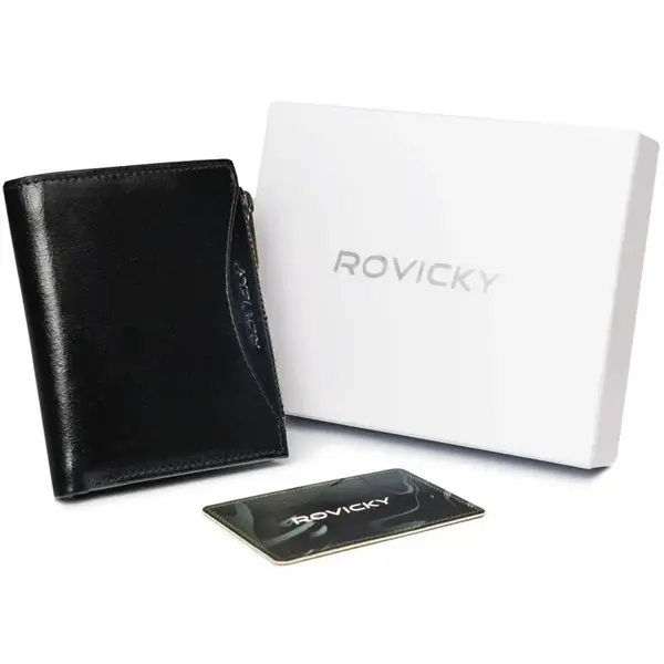 Pánská kožená peněženka černá - Rovicky Carlos