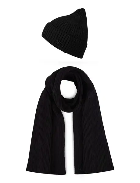 Čepice a šála Rowdy Set Black