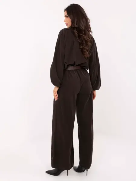 Dámske nohavice tmavohnedé