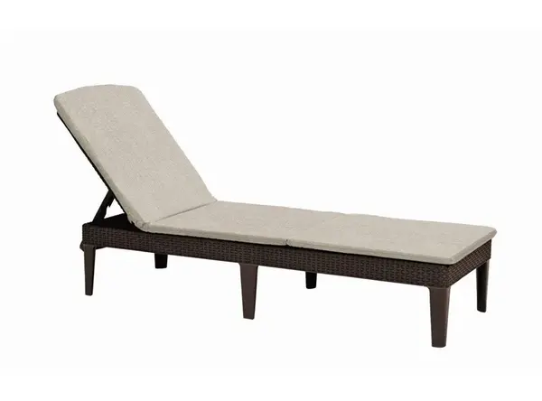 Ležadlo Keter Jaipur hnedé s polstrom