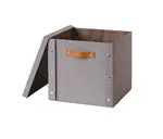 Toro Krabice s víkem 30 x 30 x 28 cm papír + lepenka 1 ks šedá