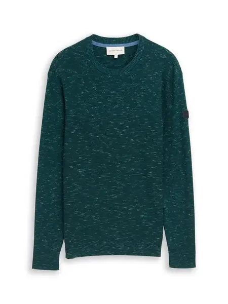 TOM TAILOR Sveter  smaragdová