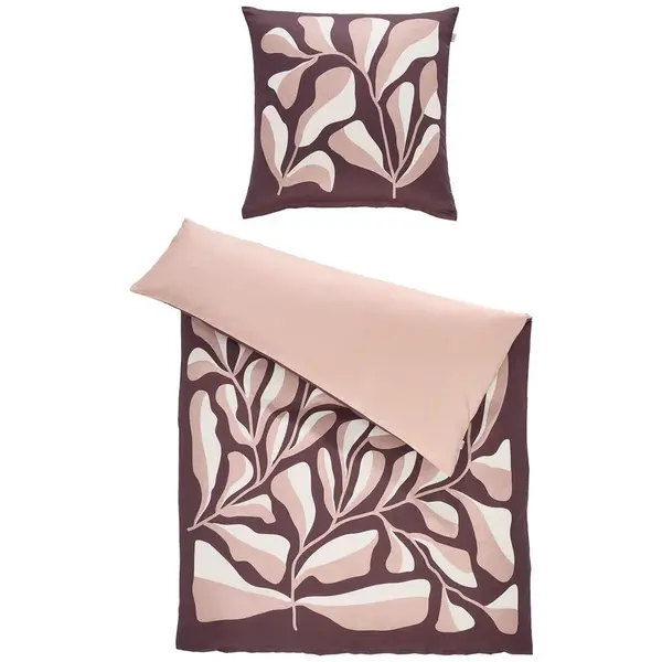 Schöner Wohnen OBOUSTRANNÉ POVLEČENÍ, satén, krémová, světle růžová, červenohnědá, 135/200 cm